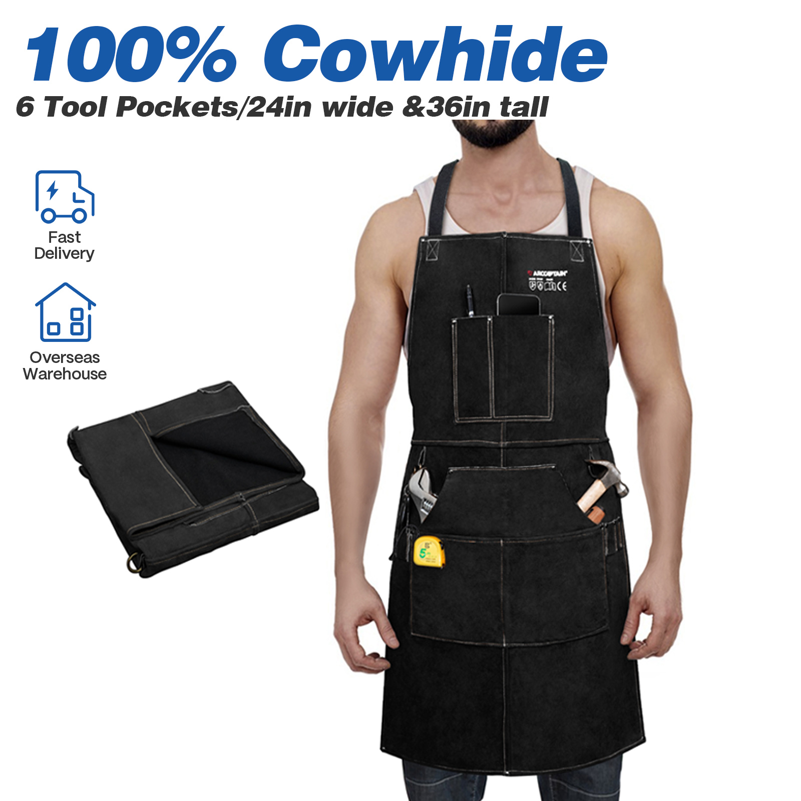 Leatherwork Apron - ARCCAPTAIN الجلود لحام العمل المئزر مقاومة