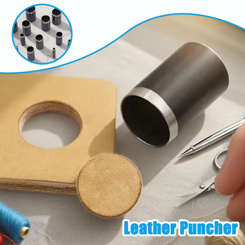 Leatherwork Punching Tool - مجموعة أدوات ثقب الجلد الدائرية بـ