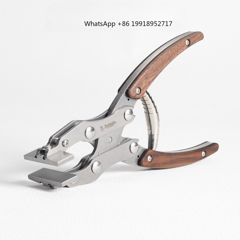 Leatherwork Hand Press - كماشة جلدية مسطحة من الفولاذ المقاوم