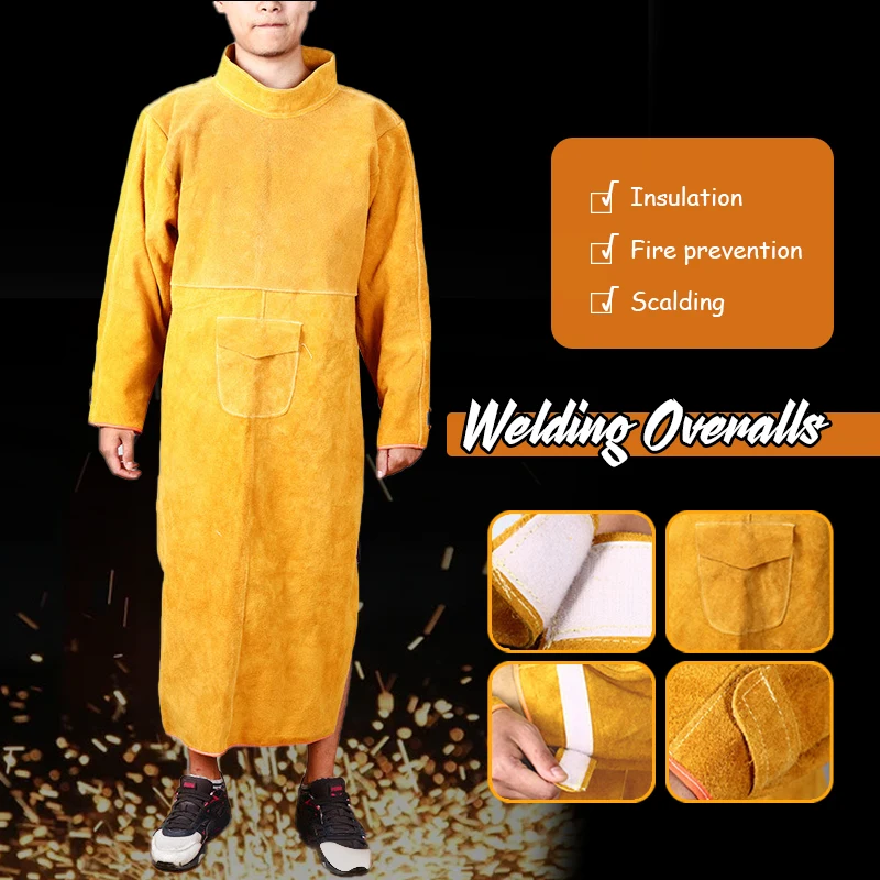 Leatherwork Apron - جلد البقر مكافحة السمط سلامة العمل
