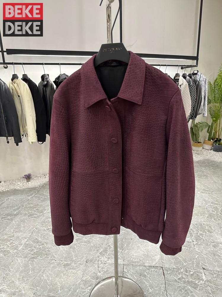Leather Work Jacket - جاكيت رجالي خريفي للعمل من جلد