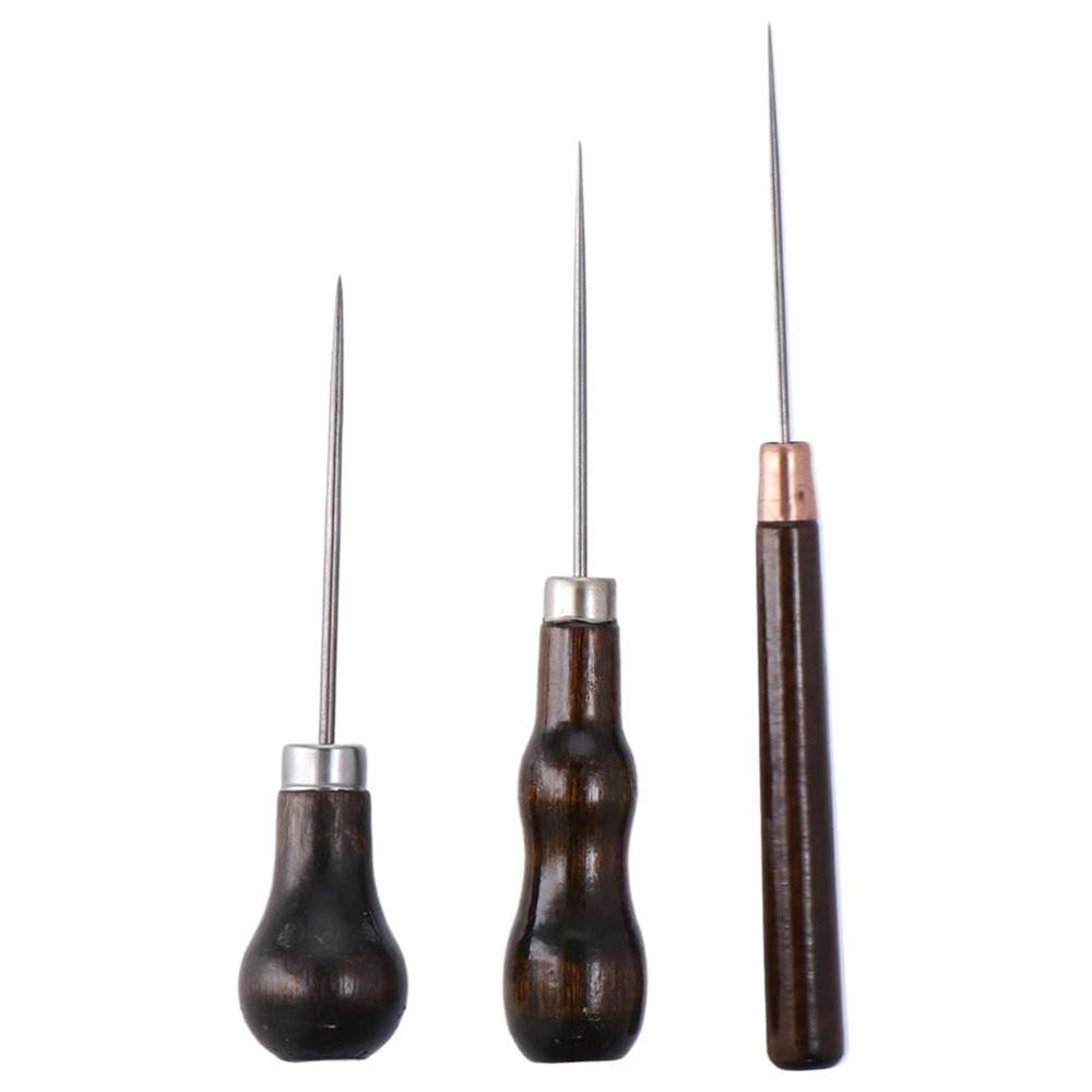 أداة خدوش بمقبض خشبي ، مشغولات - مراجعة Leatherwork Punching Tool وسعره