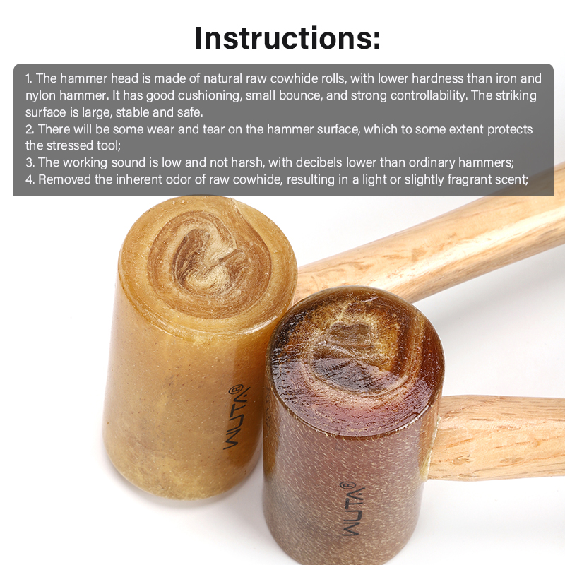 WUTA 100% Rawhide-head Mallet  - مراجعة Mallet Rawhide Craft وسعره