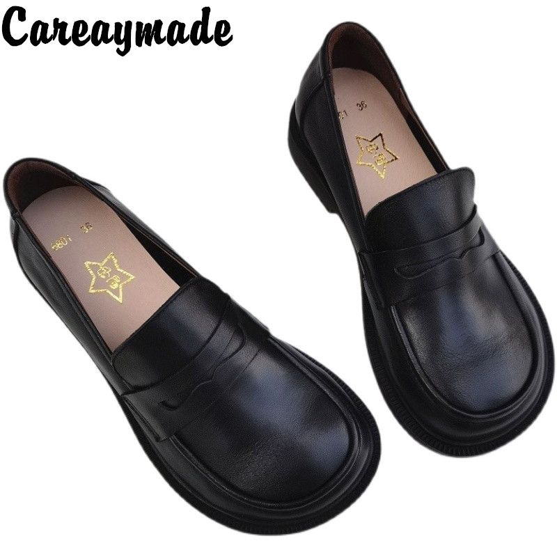 Careaymade-حذاء نسائي كاجوال ا - مراجعة Leather Work Heels وسعره