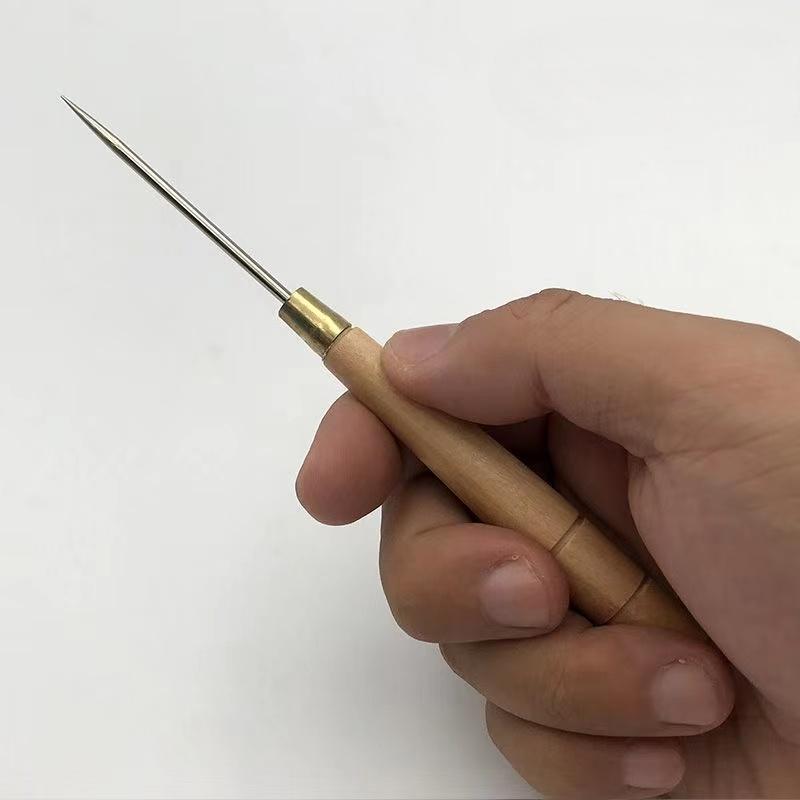 3 قطعة مقبض خشبي Awl أداة الجل - مراجعة Leatherwork Punching Tool وسعره