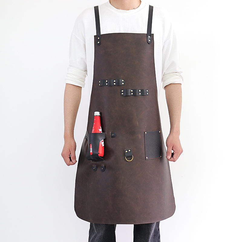 مريلة جلدية من البولي يوريثان  - مراجعة Leatherwork Apron وسعره