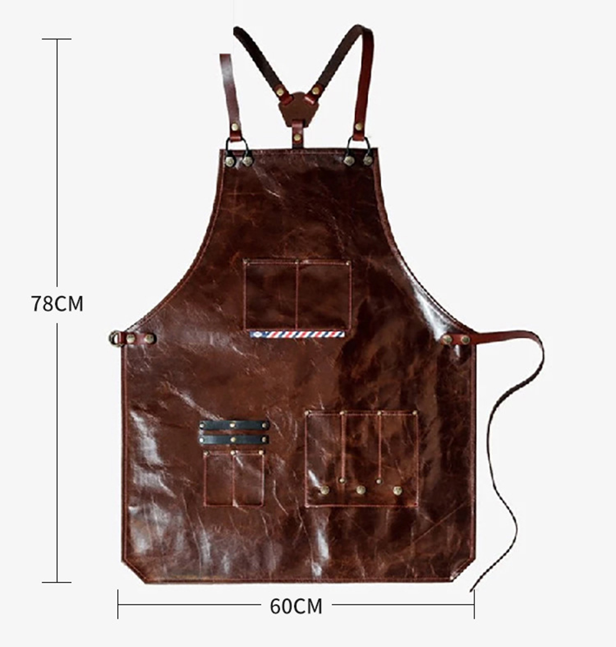 مريلة عمل جلدية للرجال مع جيوب - مراجعة Leatherwork Apron وسعره