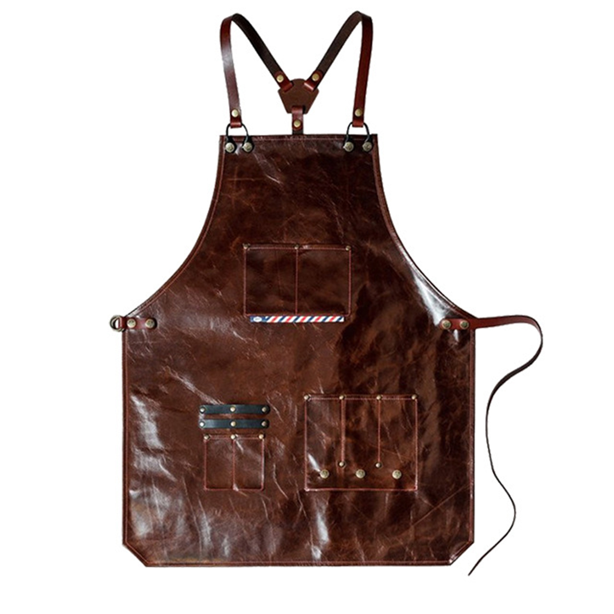 مريلة عمل جلدية للرجال مع جيوب - مراجعة Leatherwork Apron وسعره