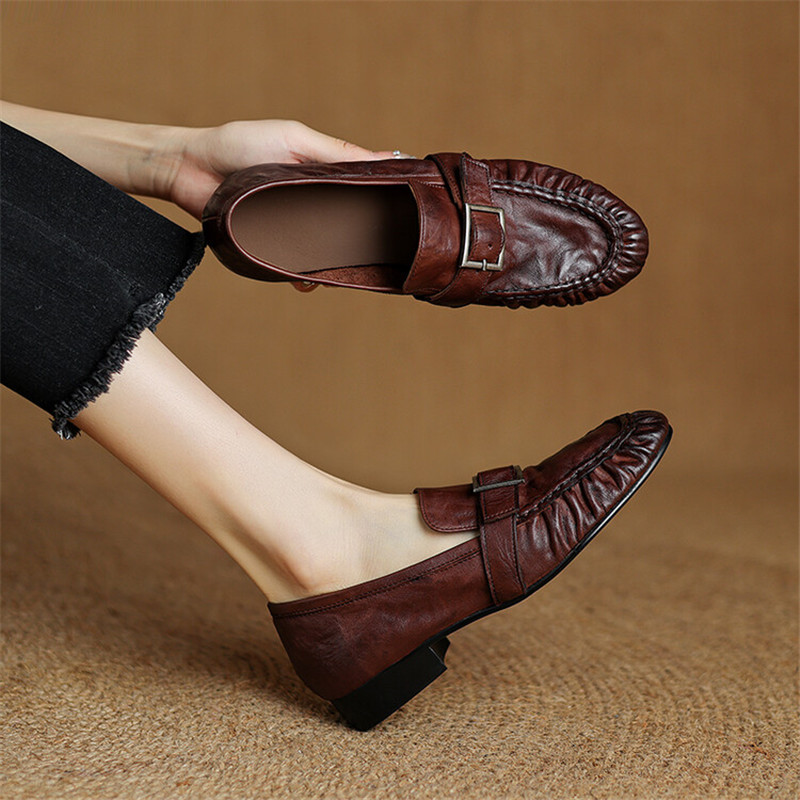 أحذية بدون كعب من الجلد الطبيع - مراجعة Leather Work Heels وسعره