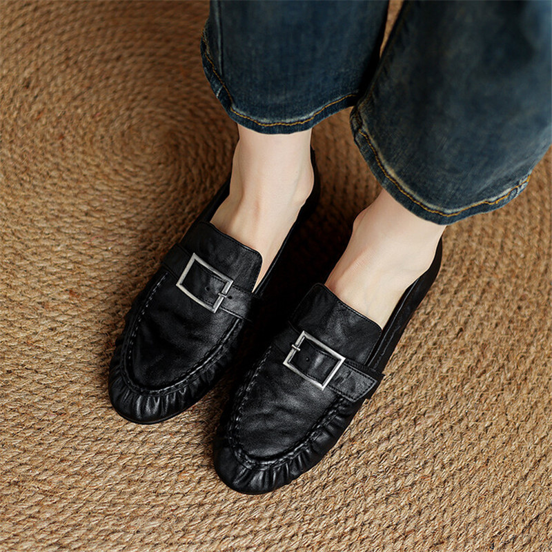 أحذية بدون كعب من الجلد الطبيع - مراجعة Leather Work Heels وسعره