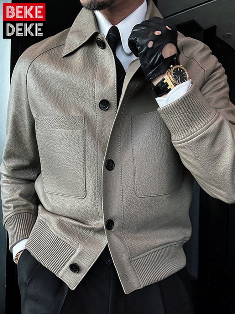 جاكيت رجالي إيطالي التصميم من  - مراجعة Leather Work Jacket وسعره