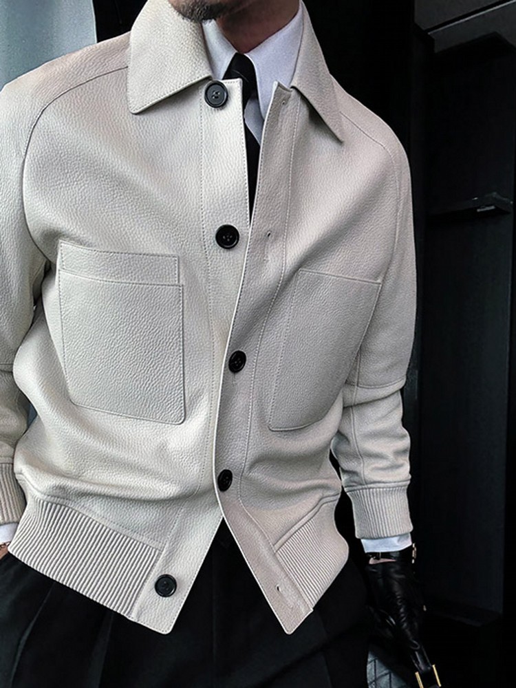 جاكيت رجالي إيطالي التصميم من  - مراجعة Leather Work Jacket وسعره