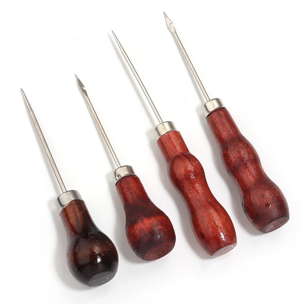 مقبض خشبي Awls لتقوم بها بنفسك - مراجعة Leatherwork Punching Tool وسعره