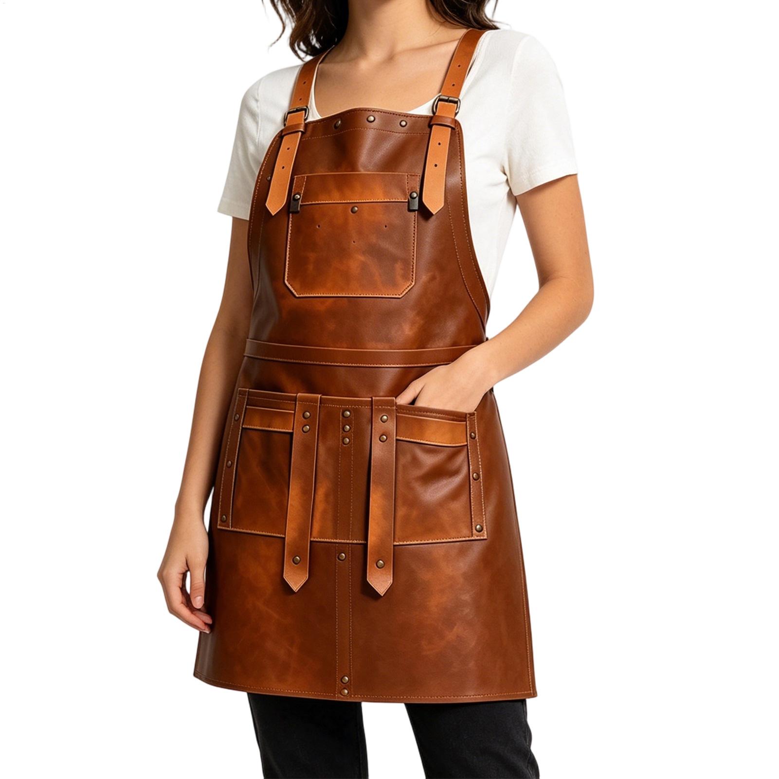 مريلة جلدية متعددة الجيوب مقاو - مراجعة Leatherwork Apron وسعره