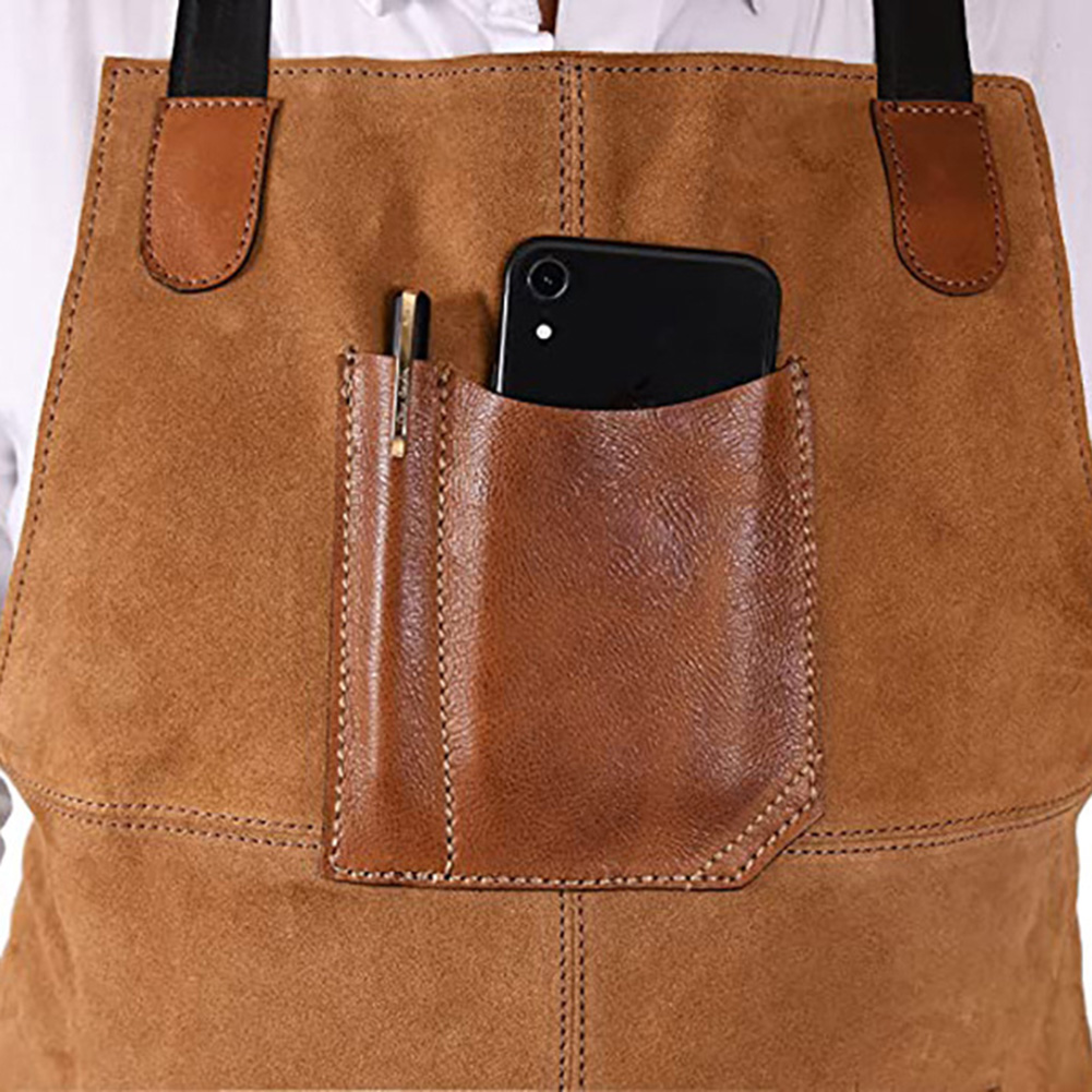 مريلة عمل مخملية مزدوجة الجوان - مراجعة Leatherwork Apron وسعره