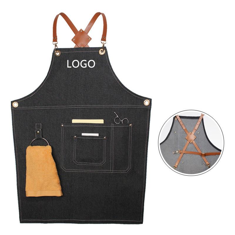 مريلة عمل من قماش الدنيم بأشرط - مراجعة Leatherwork Apron وسعره