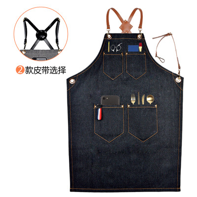 مريلة عمل من قماش الدنيم بأشرط - مراجعة Leatherwork Apron وسعره