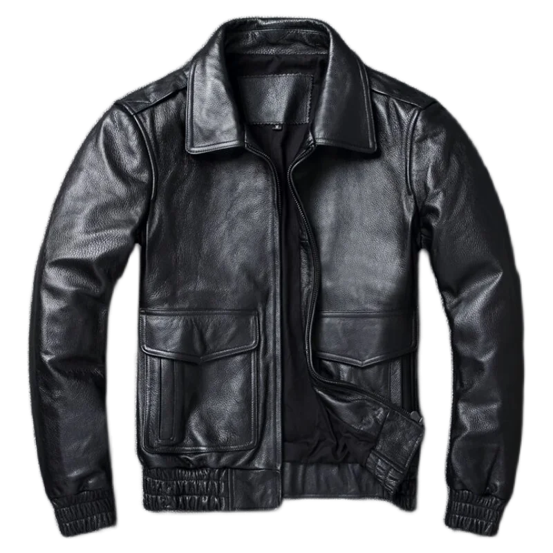معطف كلاسيكي للرجال من جلد الب - مراجعة Leather Work Jacket وسعره