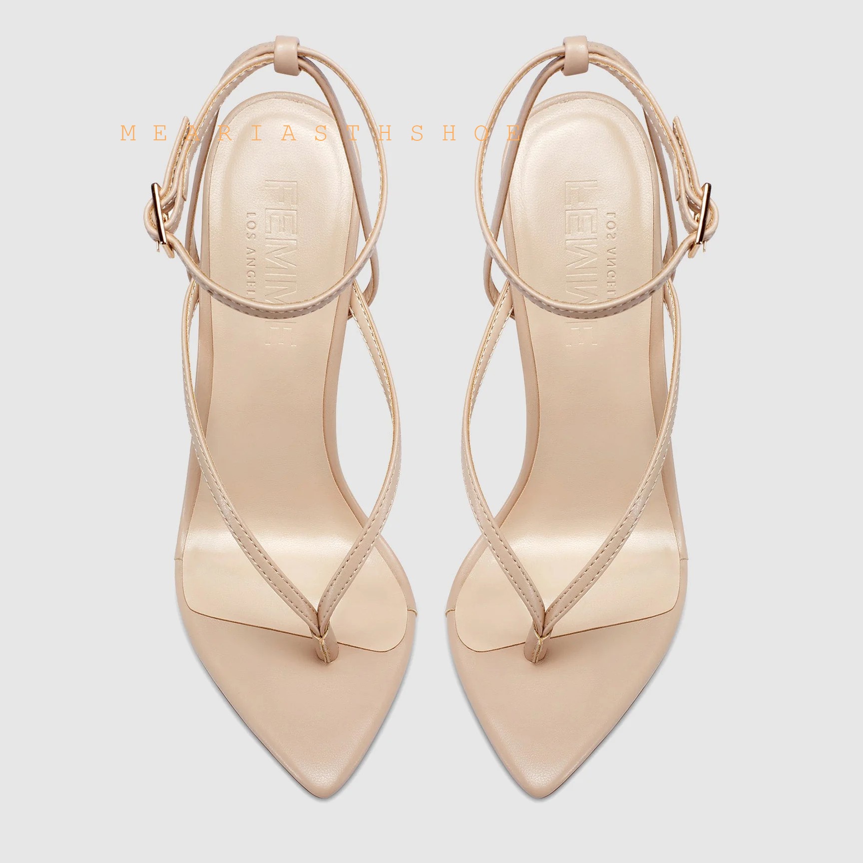 صندل نسائي بكعب عالٍ رفيع مدبب - مراجعة Leather Work Heels وسعره