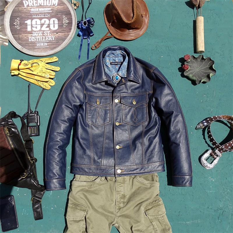   جاكيت نايت من الجلد الطبيعي  - مراجعة Leather Work Jacket وسعره